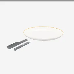 Dinner Plate low-poly 3D model (5,512 tris)
