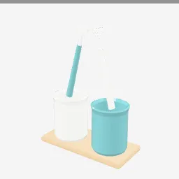 Toothbrush Cup Set low-poly 3D model (2,052 tris)