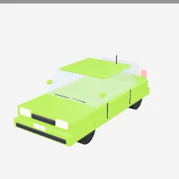 Hatchback City low-poly 3D model (11,884 tris)
