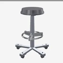 Shop Stool low-poly 3D model (5,476 tris)