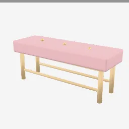 Bedroom Bench low-poly 3D model (3,228 tris)