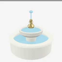 Garden Fountain low-poly 3D model (2,520 tris)