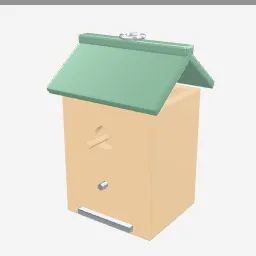 Birdhouse low-poly 3D model (1,484 tris)