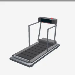 Treadmill low-poly 3D model (3,772 tris)