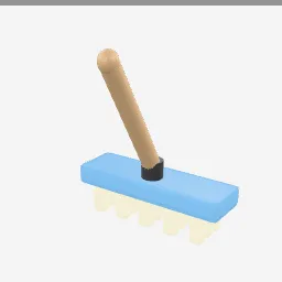 Scrub Brush low-poly 3D model (2,740 tris)