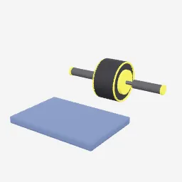 Ab Wheel low-poly 3D model (1,932 tris)