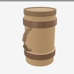 Wooden Tankard low-poly 3D model (1,112 tris)