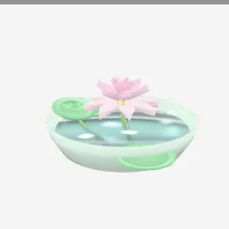 Lotus Flower low-poly 3D model (5,504 tris)