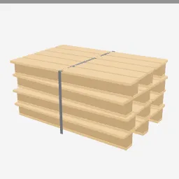 Pallet Stack low-poly 3D model (5,076 tris)