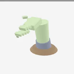 Zombie Hand low-poly 3D model (2,540 tris)