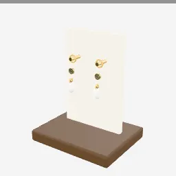 Drop Earrings low-poly 3D model (4,028 tris)