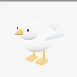 Seagull Stylized low-poly 3D model (2,200 tris)
