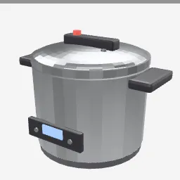 Pressure Cooker low-poly 3D model (3,076 tris)