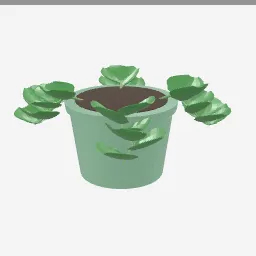 Philodendron low-poly 3D model (12,648 tris)