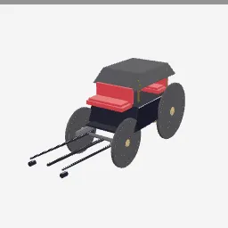Horse Carriage low-poly 3D model (30,316 tris)