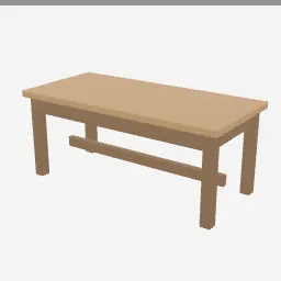 Table low-poly 3D model (1,512 tris)