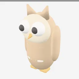 Owl low-poly 3D model (7,928 tris)