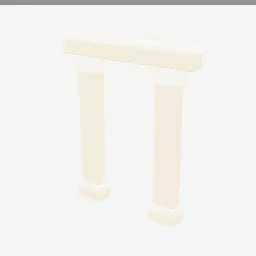 Pilaster Pair low-poly 3D model (1,648 tris)