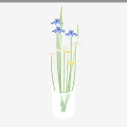 Wildflower Mix low-poly 3D model (13,588 tris)