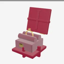Ring Box Open low-poly 3D model (3,862 tris)
