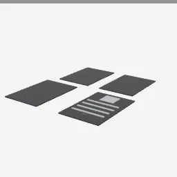 Floor Mats low-poly 3D model (1,276 tris)