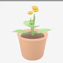 Marigold low-poly 3D model (8,656 tris)