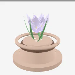 Crocus low-poly 3D model (13,352 tris)