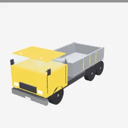 Dump Truck low-poly 3D model (12,232 tris)