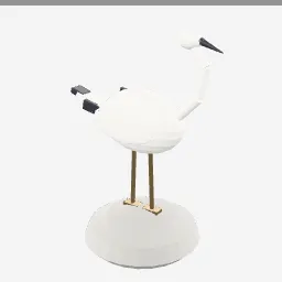 Crane Statue low-poly 3D model (2,952 tris)