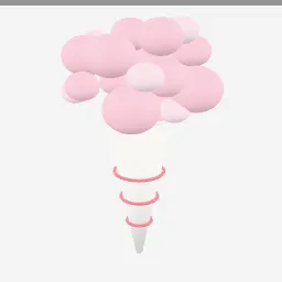 Cotton Candy low-poly 3D model (14,300 tris)