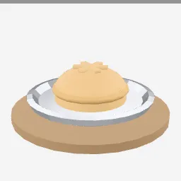 Meat Pie low-poly 3D model (2,020 tris)