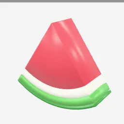 Watermelon Slice low-poly 3D model (2,592 tris)