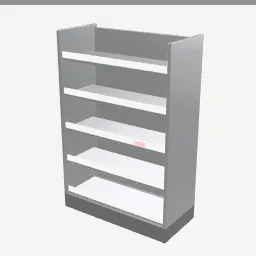 Gondola Shelf low-poly 3D model (1,620 tris)