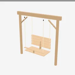 Porch Swing low-poly 3D model (2,704 tris)