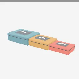 Packing Cube Set low-poly 3D model (6,924 tris)