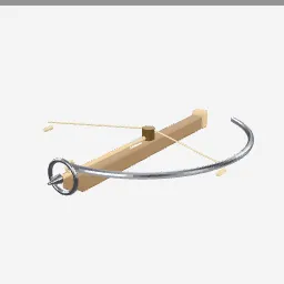 Military Crossbow low-poly 3D model (3,480 tris)