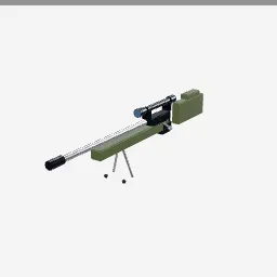 Sniper Rifle low-poly 3D model (3,076 tris)