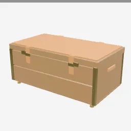 Trunk Coffee Table low-poly 3D model (3,836 tris)