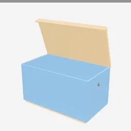 Toy Chest low-poly 3D model (2,908 tris)