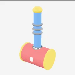 Squeaky Hammer low-poly 3D model (2,812 tris)