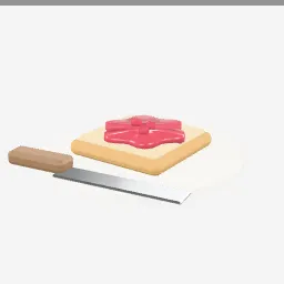 Toast Jam low-poly 3D model (1,116 tris)