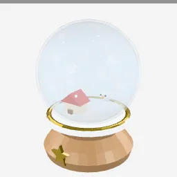 Snow Globe low-poly 3D model (15,858 tris)