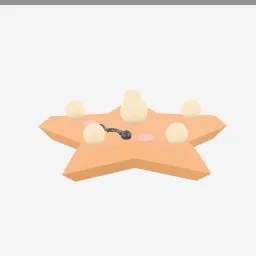 Starfish low-poly 3D model (3,452 tris)