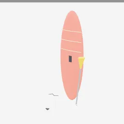 Paddleboard low-poly 3D model (2,368 tris)