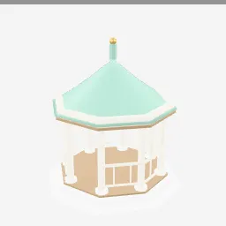 Gazebo low-poly 3D model (3,190 tris)