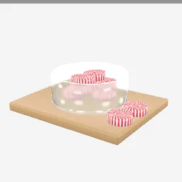 Peppermints low-poly 3D model (3,620 tris)