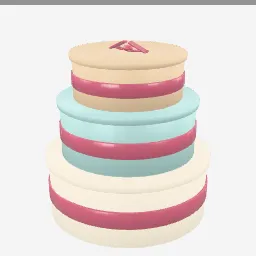 Hat Boxes Stack low-poly 3D model (6,696 tris)