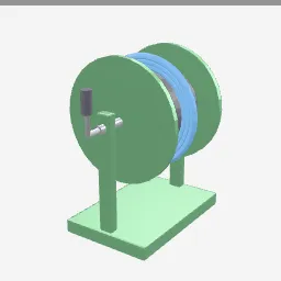 Hose Reel low-poly 3D model (3,108 tris)