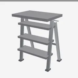 Step Ladder low-poly 3D model (420 tris)