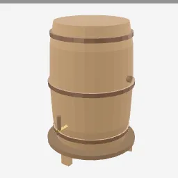 Ale Barrel low-poly 3D model (1,728 tris)